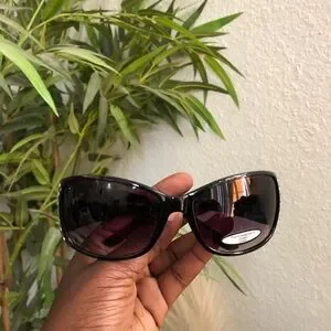Y2K Whimsygoth Baddie Cyber Vixen Trendy Streetwear Black Blue cross sunglasses Accessories | Y2k Whimsygoth Baddie Cyber Vixen Trendy  main image 2